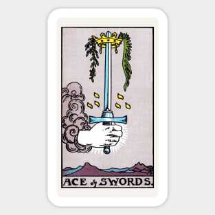 Card #50 - Ace Of Swords - Rider Waite Smith Tarot Sticker